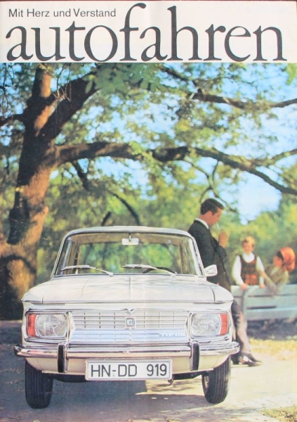 NSU Modellprogramm 1964 "Autofahren mit Herz und Verstand" Automobilprospekt (3975)